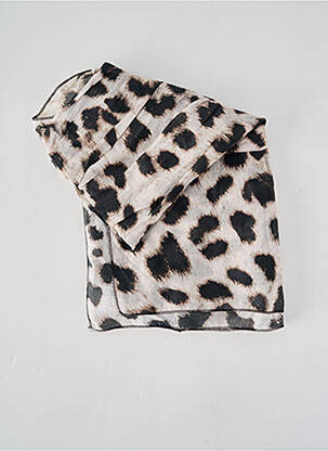 Foulard imprimé animal beige FRANK WALDER femme