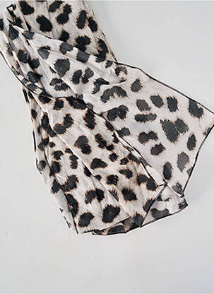 Foulard imprimé animal beige FRANK WALDER femme