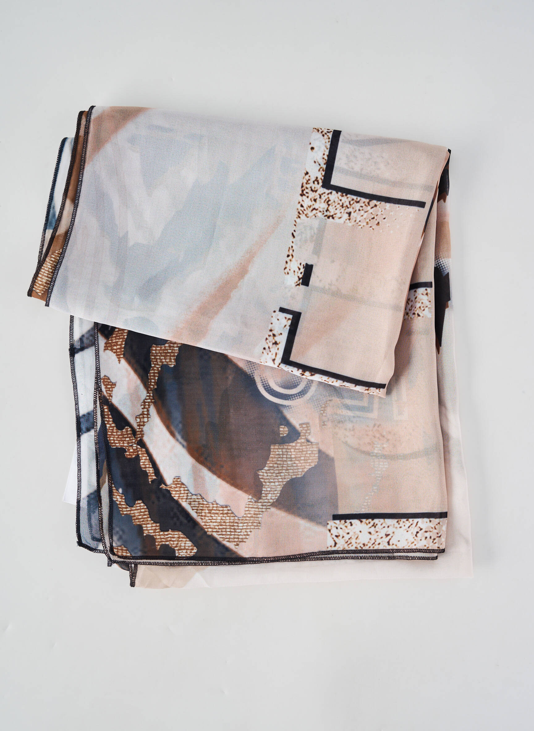 Foulard légère et transparente beige FRANK WALDER femme