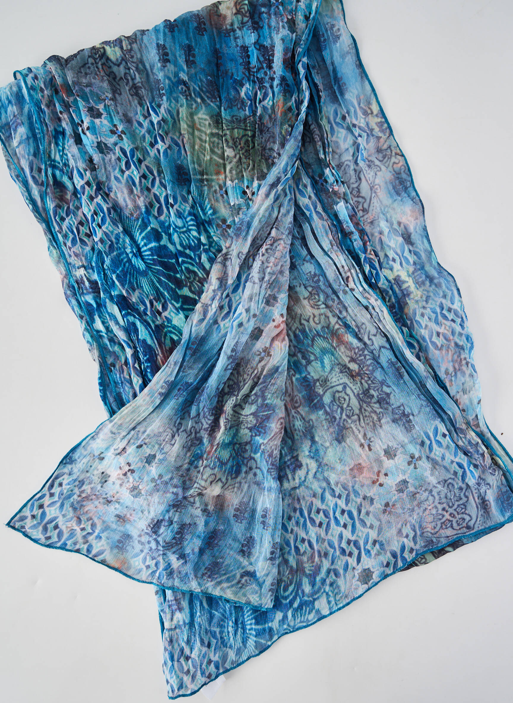 Foulard légère et transparente bleu RABE femme