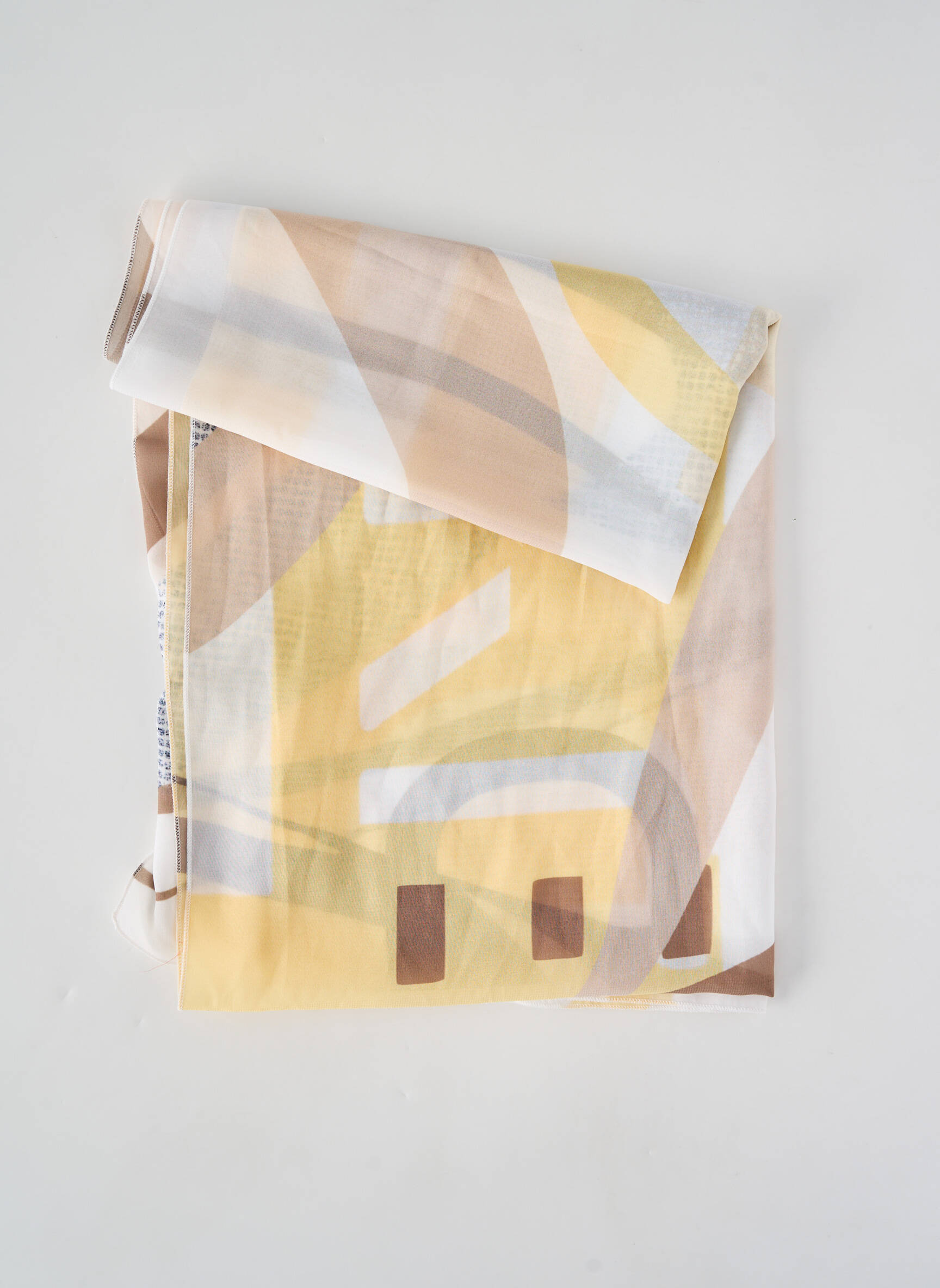 Foulard légère et transparente jaune FRANK WALDER femme