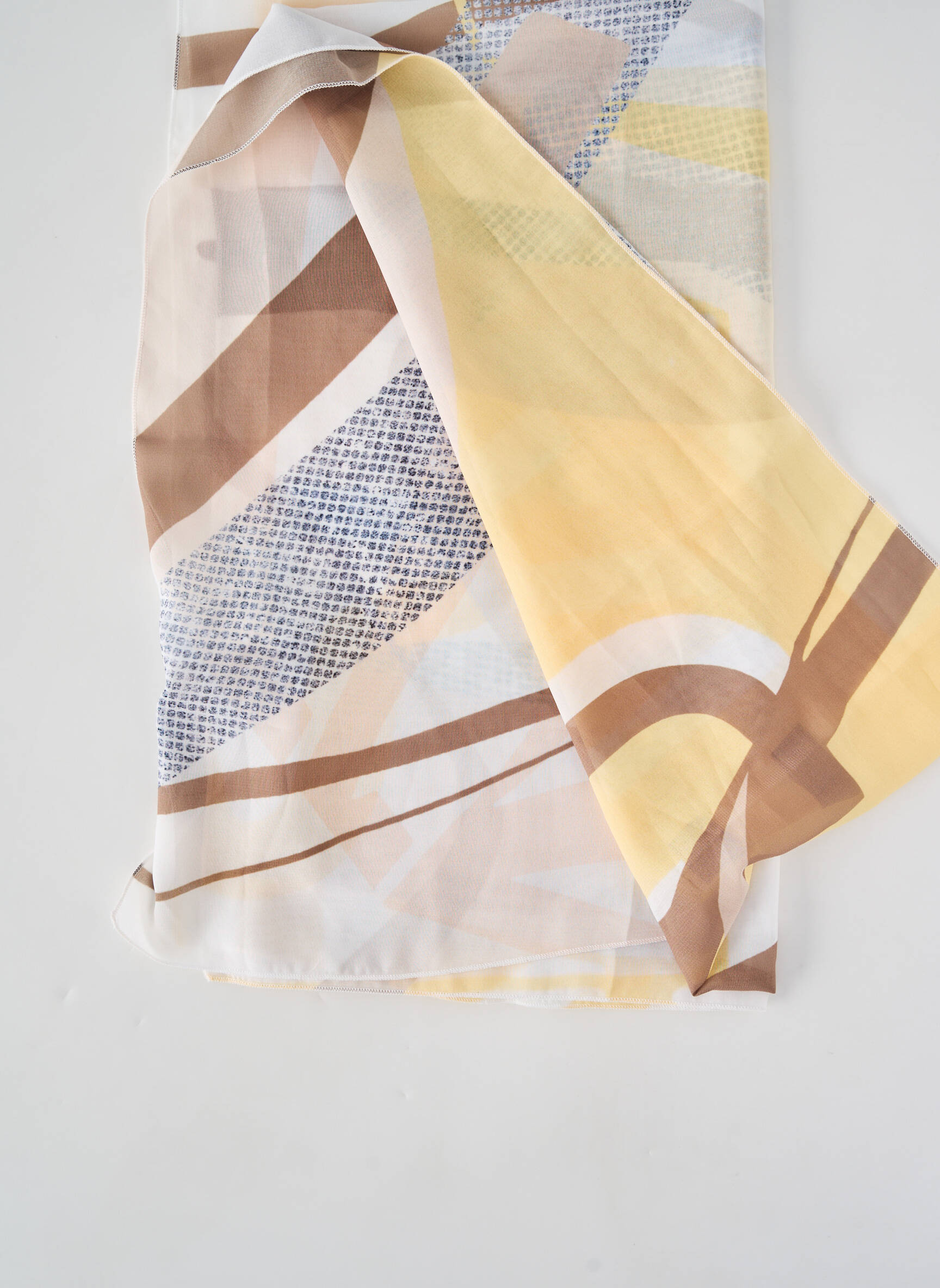 Foulard légère et transparente jaune FRANK WALDER femme