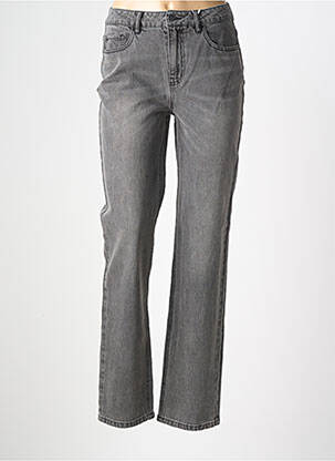 Jeans coupe droite stretch taille normale gris OBJECT femme
