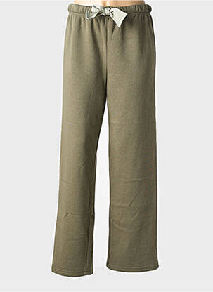 Pantalon droit taille élastique taille normale vert PIECES femme