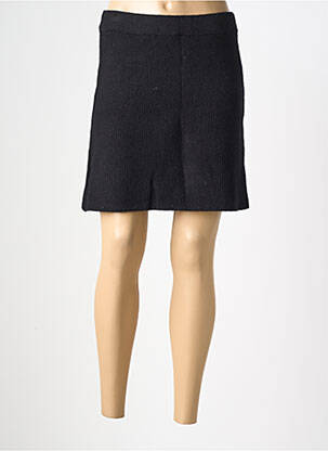 Jupe mi-longue coupe droite noir OBJECT femme