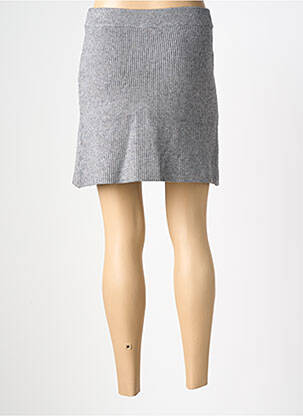 Jupe mi-longue coupe droite gris OBJECT femme