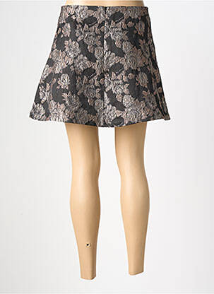 Jupe courte coupe évasée marron OBJECT femme