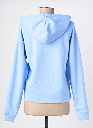 Sweat-shirt à capuche stretch manches longues bleu PIECES femme