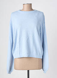 Pull stretch manches longues bleu PIECES femme