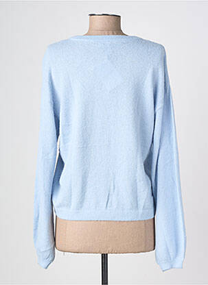 Pull stretch manches longues bleu PIECES femme