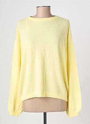 Pull stretch manches longues jaune PIECES femme
