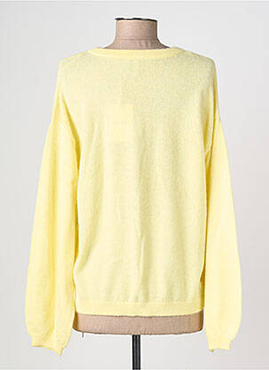 Pull stretch manches longues jaune PIECES femme