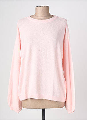 Pull stretch manches longues rose PIECES femme