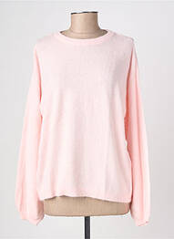 Pull stretch manches longues rose PIECES femme