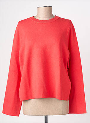 Pull coupe cintrée manches longues rouge OBJECT femme