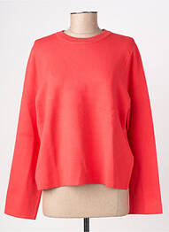 Pull coupe cintrée manches longues rouge OBJECT femme