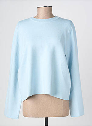 Pull coupe cintrée manches longues bleu OBJECT femme