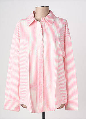 Chemisier coupe droite manches longues rose OBJECT femme