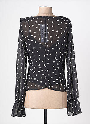 Chemisier tissage crêpe manches longues noir OBJECT femme