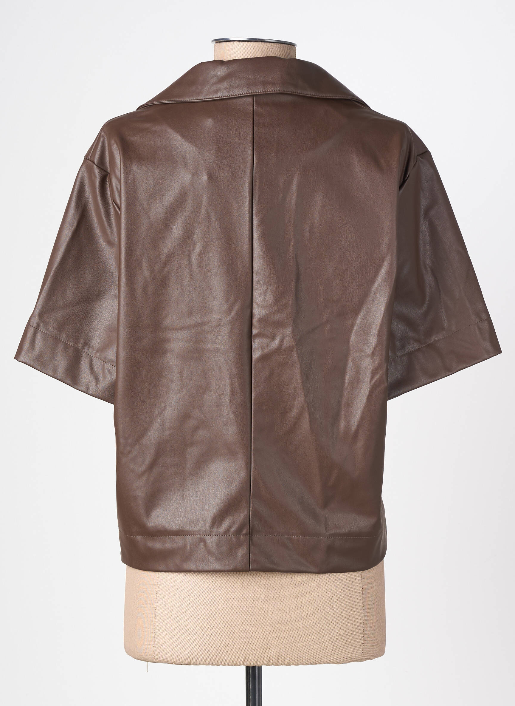 Top manches courtes manches courtes marron OBJECT femme