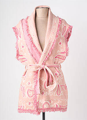 Gilet sans manche coupe cintrée rose ANGE femme