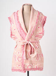 Gilet sans manche coupe cintrée rose ANGE femme