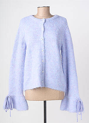 Gilet manches longues fermeture boutonnée sur le devant violet OBJECT femme