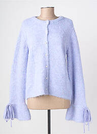 Gilet manches longues fermeture boutonnée sur le devant violet OBJECT femme