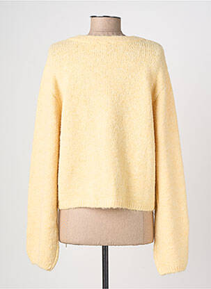 Gilet manches longues fermeture boutonnée sur le devant jaune OBJECT femme