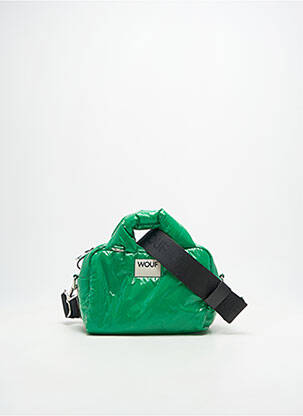 Sac fermeture zippée forme rectangulaire vert WOUF femme