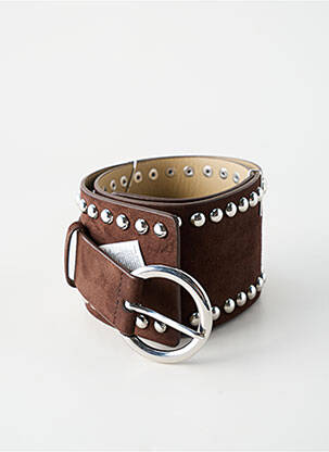 Ceinture coutures renforcées marron PIECES femme
