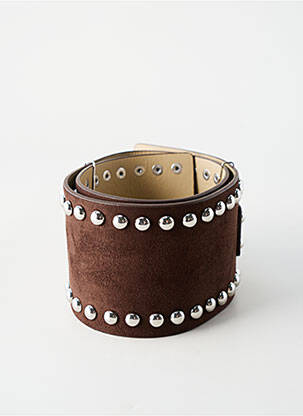 Ceinture coutures renforcées marron PIECES femme