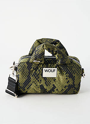 Sac fermeture zippée forme rectangulaire vert WOUF femme