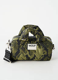 Sac doublure textile forme rectangulaire vert WOUF femme
