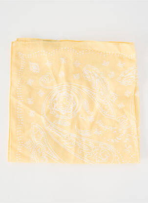 Foulard imprimé cachemire jaune OBJECT femme