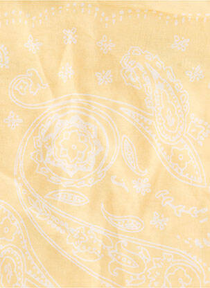 Foulard imprimé cachemire jaune OBJECT femme