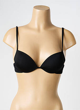 Soutien-gorge effet matière satinée haut soutien-gorge push-up noir RITRATTI femme