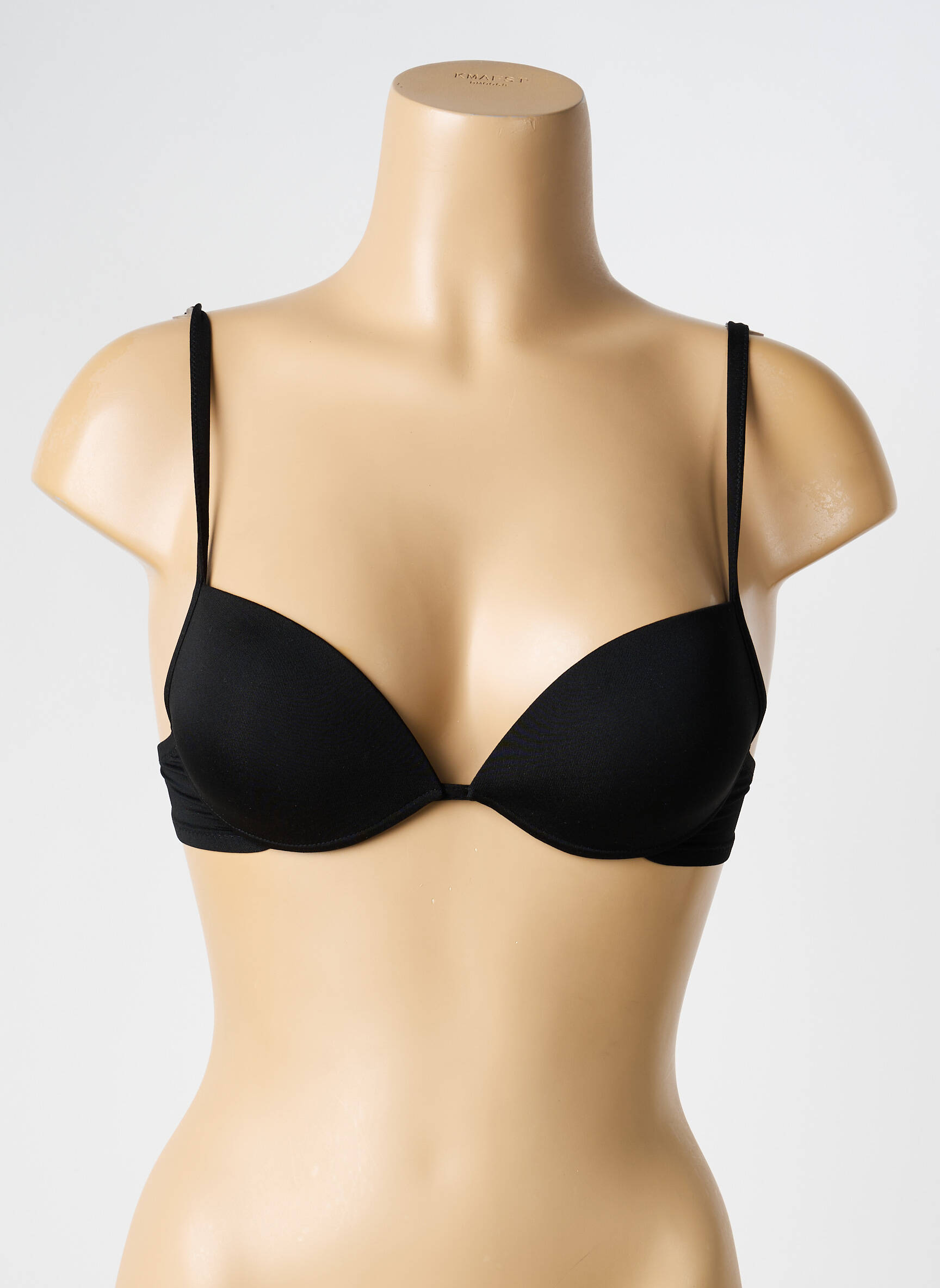 Soutien-gorge effet matière satinée haut soutien-gorge push-up noir RITRATTI femme