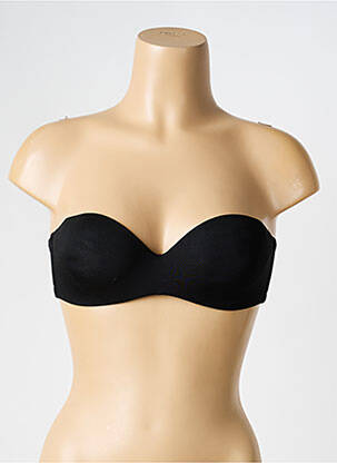 Soutien-gorge effet matière satinée haut soutien-gorge moulé noir RITRATTI femme