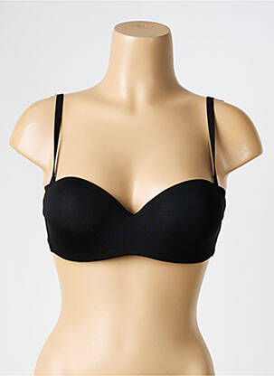 Soutien-gorge effet matière satinée haut soutien-gorge push-up noir RITRATTI femme