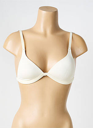 Soutien-gorge effet matière satinée haut soutien-gorge moulé beige RITRATTI femme