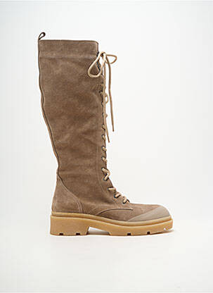 Bottes bout rond talon de 4 à 6cm marron MAM'ZELLE femme