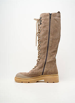 Bottes bout rond talon de 4 à 6cm marron MAM'ZELLE femme