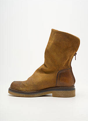 Bottines/boots matière lisse talon plat jusqu'à 3cm marron CASTA femme