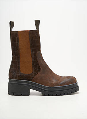 Bottines/boots bout rond talon de 4 à 6cm marron CASTA femme