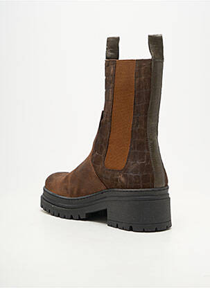Bottines/boots bout rond talon de 4 à 6cm marron CASTA femme