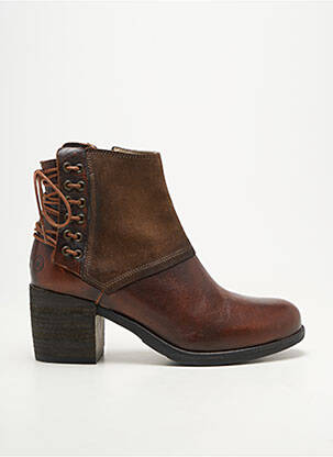 Bottines/boots matière lisse talon de 4 à 6cm marron CASTA femme
