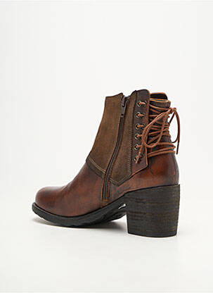 Bottines/boots matière lisse talon de 4 à 6cm marron CASTA femme