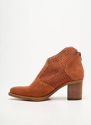 Bottines/boots bout pointu talon de 4 à 6cm orange CASTA femme