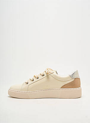 Baskets matière lisse talon plat jusqu'à 3cm beige FUGITIVE BY FRANCESCO ROSSI femme